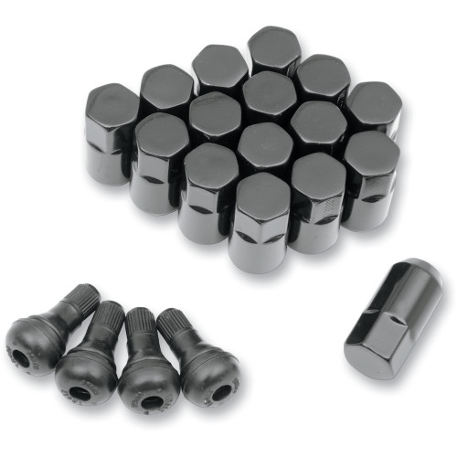 Moose Utility Lug Nut - 10 Mm X 1.25 - Black - Tapered - 16 Pack Sp300Mo208B