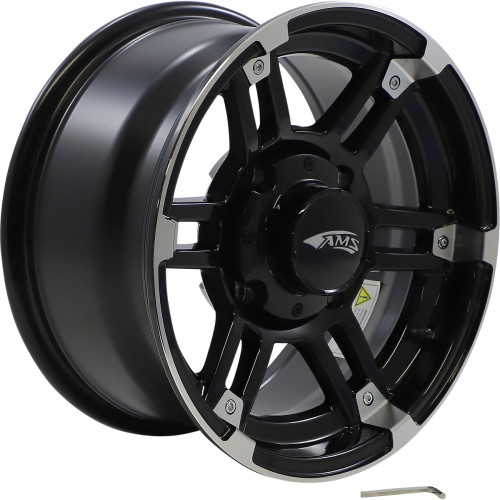 Ams Wheel - Roll'N 104 - Front/Rear - Machined Black - 14X7 - 4/137 - 5+2 4733-031Ab Ams Wheel - Roll'N 104 - Front/Rear - Machined Black - 14X7 - 4/137 - 5+2 4733-031Ab