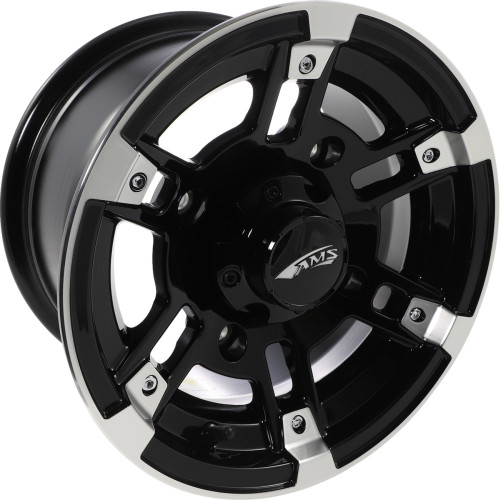 Ams Wheel - Roll'N 104 - Front/Rear - Machined Black - 12X7 - 4/156 - 4+3 2748-031Ab Ams Wheel - Roll'N 104 - Front/Rear - Machined Black - 12X7 - 4/156 - 4+3 2748-031Ab
