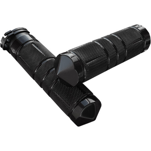 Accutronix Grips - Knurled - Diamond - Cable - Black Gr100-Skib