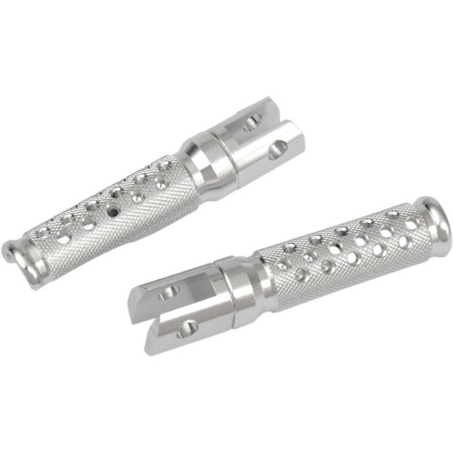 EMGO 5011211A Emgo Footpegs - Slash-Cut - Silver 50-11211A