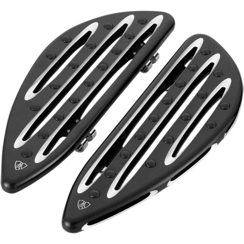 ARLEN NESS 06833 Arlen Ness Driver Floorboards - Deep Cut - Black 06-833