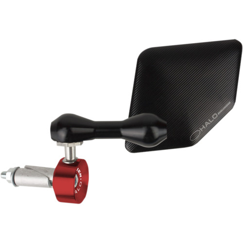 Driven Racing Halo Mirror - Red - Left Dhbml-Rd