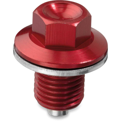 MOOSE RACING DP1073 Moose Racing Magnetic Drain Plug - Red - Honda | Kawasaki | Suzuki | Yamaha Dp107-3