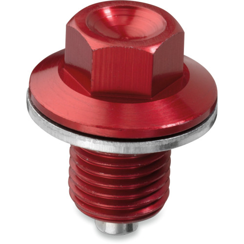 Moose Racing Magnetic Drain Plug - Red - Kawasaki | Suzuki Dp109