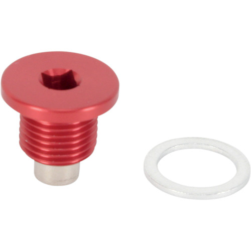 Moose Racing Magnetic Drain Plug - Red - Husqvarna Dp126