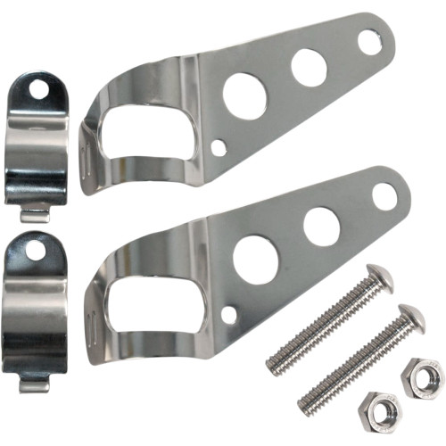 Emgo Headlight Mounts - Stainless Steel 66-35801