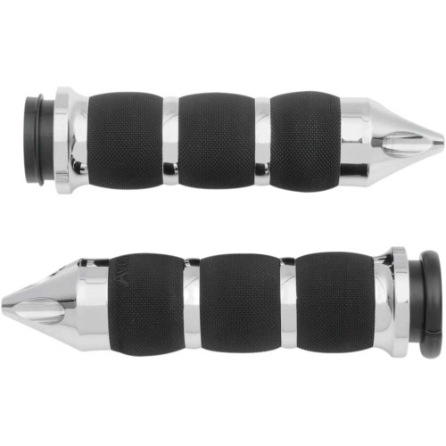 AVON GRIPS AIR90CHFLSP Avon Grips Grips - Spike Air - Cushioned - Tbw - Chrome Air-90-Ch-Fl-Sp