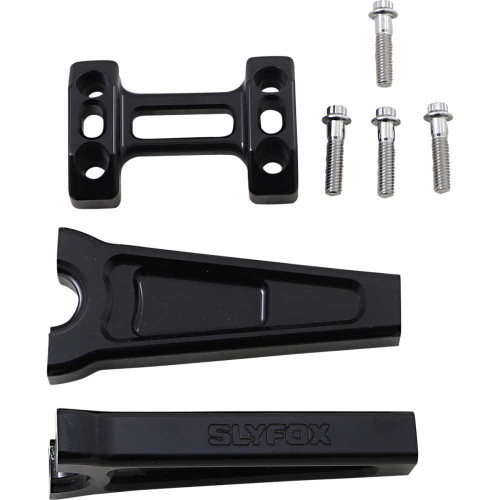 SLYFOX TMSLY4 Slyfox Handlebar Riser Kit - Straight - 6" - Black Tm-Sly4