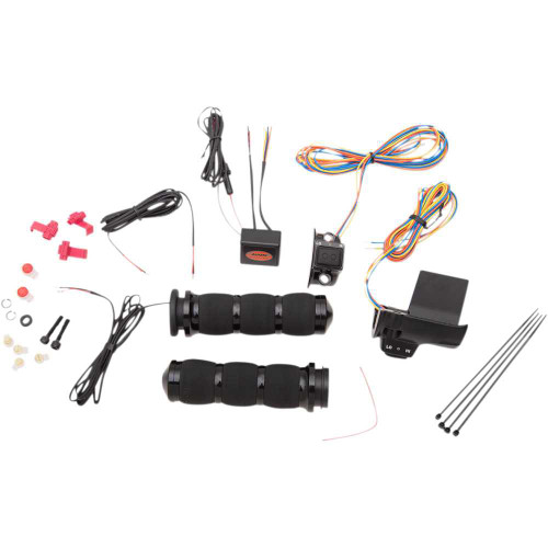 AVON GRIPS AIR90ANFLRH Avon Grips Grips - Heated - Air Cushion - Tbw - Black Air-90-An-Fl-Rh