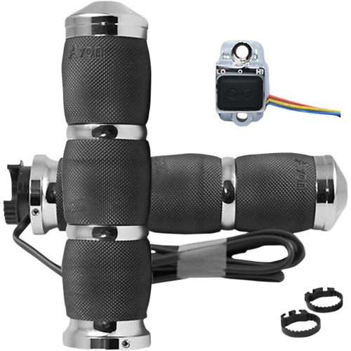 AVON GRIPS MTAIR90CHHT Avon Grips Grips - Heated - Air Cushion - Metric - Chrome Mt-Air-90-Ch-Ht