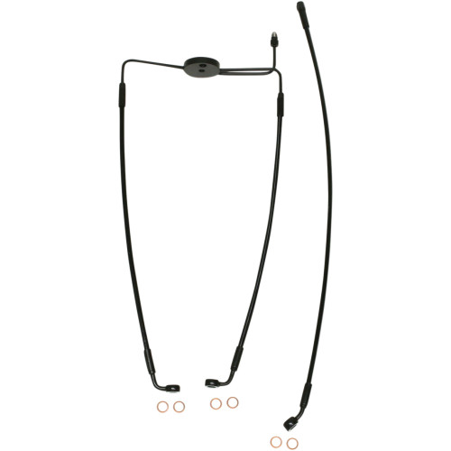 Magnum Shielding Brake Line - Front - Xr - Black Sbb1310-25