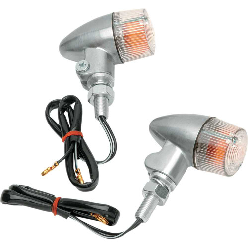 K&S TECHNOLOGIES 258321 Marker Light - Single Filament - Aluminum/Clear - Style 1 25-8321