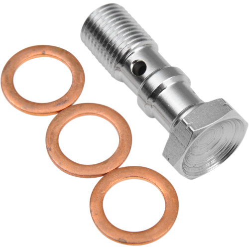 Goodridge Banjo Bolt - M10 X 1.0 - Double - Chrome P993-03-31Ch Goodridge Banjo Bolt - M10 X 1.0 - Double - Chrome P993-03-31Ch