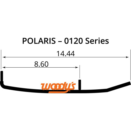 WOODY'S RUP0120 Woody'S Mini Sled Runner - Standard - Polaris Rup-0120