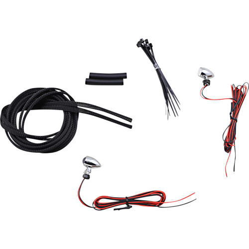 CUSTOM DYNAMICS CDMICRORC Custom Dynamics Micro Turn Signals - Red -Chrome Cd-Micro-R-C