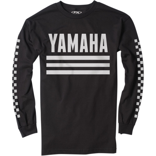 Factory Effex Yamaha Racer Long-Sleeve T-Shirt - Black - Large 23-87214