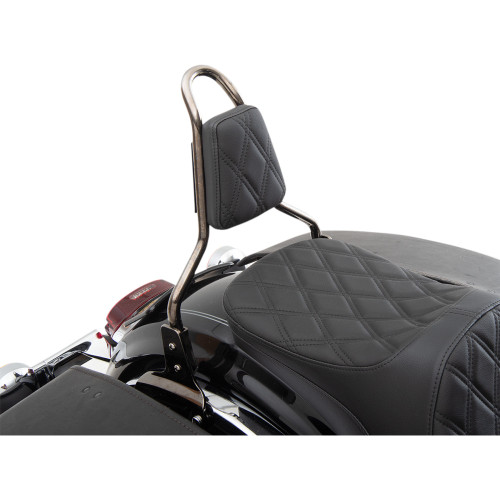 Drag Specialties Sissy Bar Pad - Double Diamond - Black - Tapered