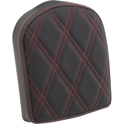 Drag Specialties Sissy Bar Pad - Double Diamond - Red - 7"