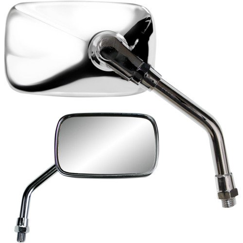 Parts Unlimited Mini Rectangular Mirror - Chrome