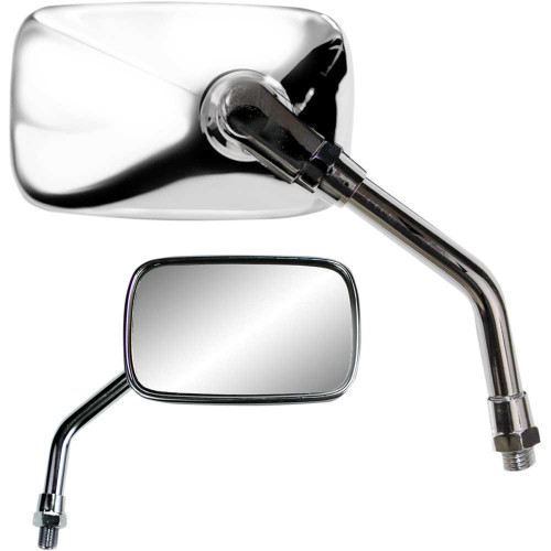 PARTS UNLIMITED 0640-0957 Parts Unlimited Mini Rectangular Mirror - Chrome
