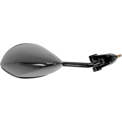 EMGO 2043064 Emgo Mirror - Side View - Black/Carbon Fiber - Rectangle - Left - Kawasaki 20-43064