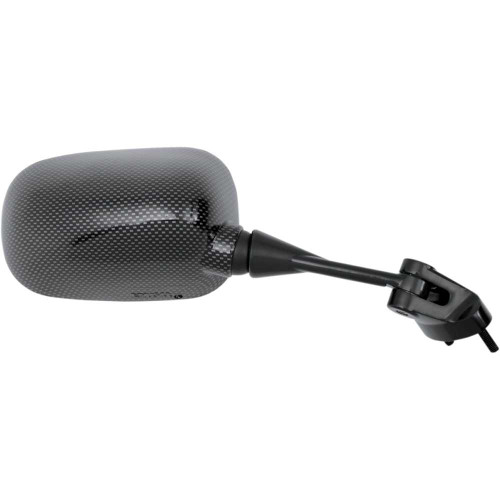 EMGO 2043013 Emgo Mirror - Side View - Black/Carbon Fiber - Rectangle - Right - Kawasaki 20-43013