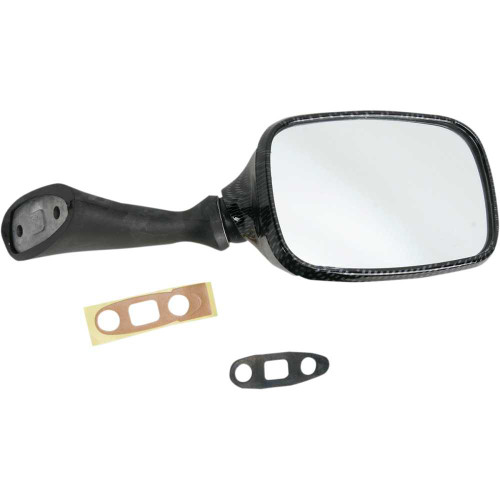 EMGO 2078221 Mirror - Side View - Carbon Fiber - Rectangle - Right - Suzuki 20-78221