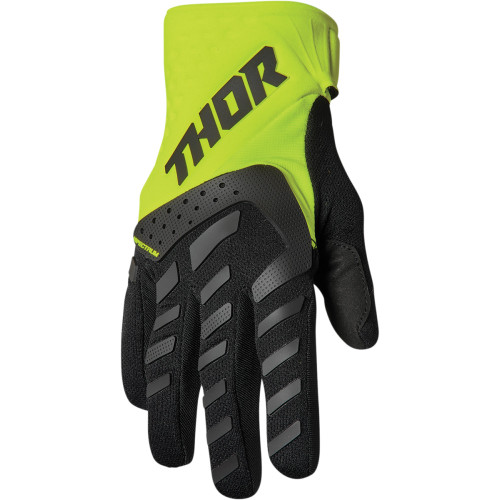 Thor Youth Spectrum Gloves - Black/Acid - Small
