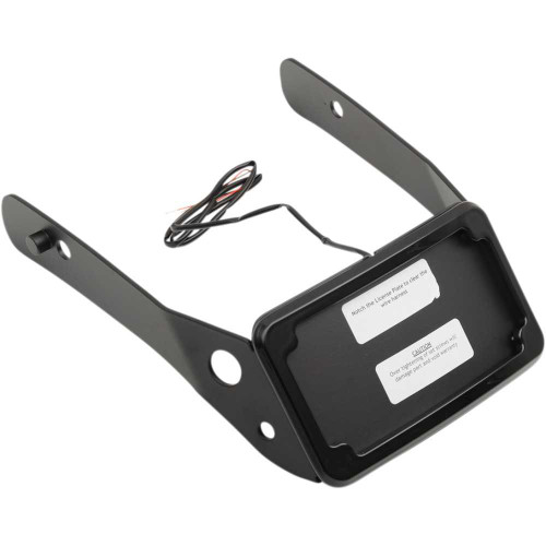 CYCLE VISIONS CV4661B Cycle Visions Lp Plate Frame & Mount With Tag Light - Fxdwg - Black Cv4661B