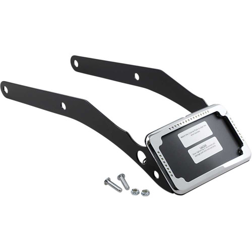 CYCLE VISIONS CV4653 Cycle Visions Lp Plate Frame & Mount With Signals - Flsl/Fxbb - Chrome Cv-4653
