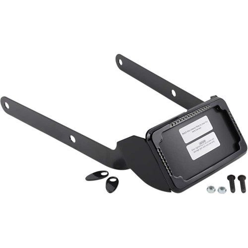 CYCLE VISIONS CV4654B Cycle Visions Lp Plate Frame & Mount With Signals - Fxsb - Black Cv-4654B