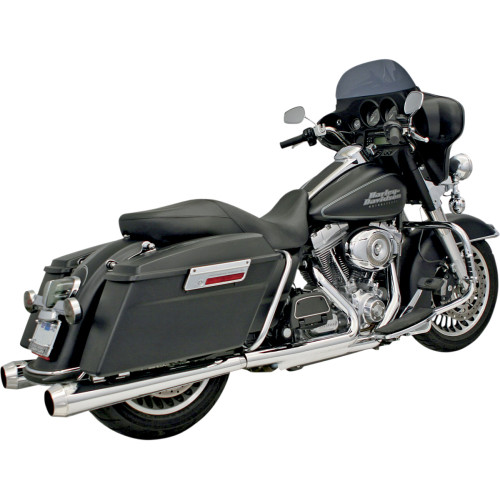 Bassani Xhaust Megaphone Mufflers - Chr/Pol - Tapered - Performance Baffle Flh-517L Bassani Xhaust Megaphone Mufflers - Chr/Pol - Tapered - Performance Baffle Flh-517L