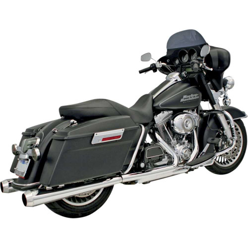 BASSANI XHAUST FLH517L Bassani Xhaust Megaphone Mufflers - Chr/Pol - Tapered - Performance Baffle Flh-517L