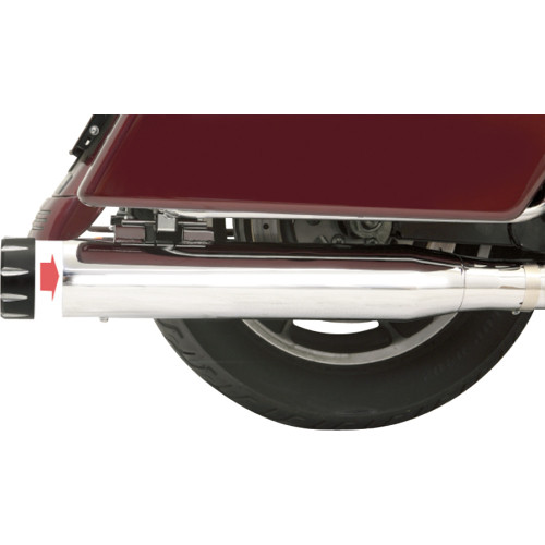 Bassani Xhaust 4" Quick Change Series Slip-On Mufflers - Chrome - Fl '95-'16 1F740