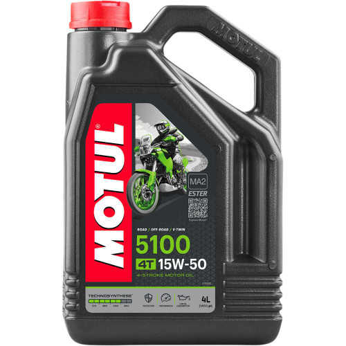 MOTUL 104083 Motul 5100 4T Synthetic Blend Oil - 15W-50 - 4L 104083