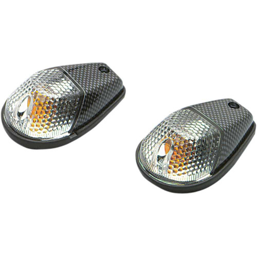 K&S TECHNOLOGIES 258015 Flush Mount Marker Lights - Carbon/Clear 25-8015