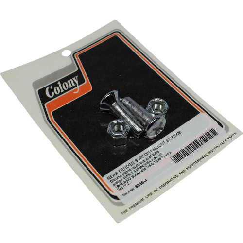 COLONY 33564 Colony Mounting Screws/Nuts - Rear Fender Support - Chrome - Set 3356-4