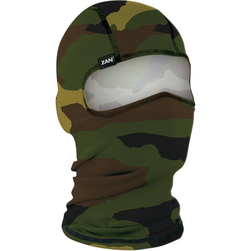 Zan Headgear Polyester Balaclava - Woodland Camo Wbp118