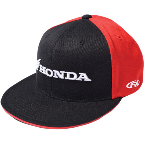 Factory Effex Honda Horizontal Flexfit Hat - Black/Red - Large/Xl 15-88342