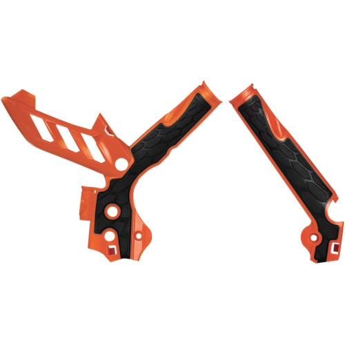 Acerbis X-Grip Frame Guards - Orange/Black - Ktm 2374251008