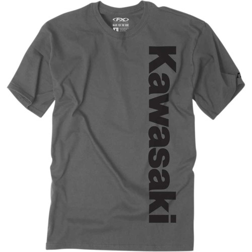 FACTORY EFFEX 2487106 Factory Effex Kawasaki Vertical T-Shirt - Charcoal Gray - Xl 24-87106