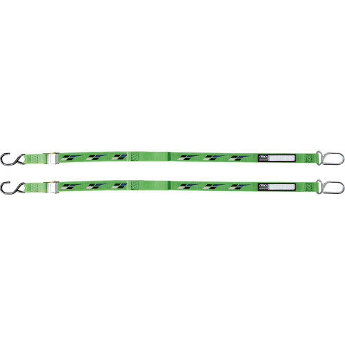FACTORY EFFEX 2245182 Factory Effex Tie-Downs - Black/Green - Kawasaki 22-45182