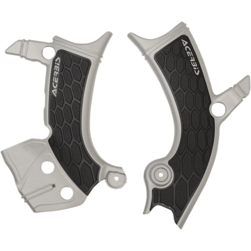 Acerbis X-Grip Frame Guards - Silver/Black - Yamaha 2689411015