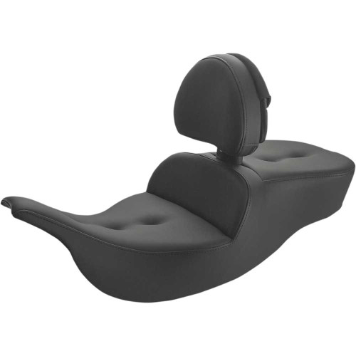 SADDLEMEN 89707181BR Saddlemen Roadsofa Pillow Top Seat - With Backrest - Black 897-07-181Br