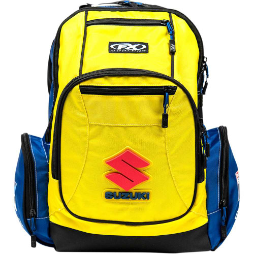 FACTORY EFFEX 2389400 Factory Effex Suzuki Premium Backpack - Yellow 23-89400