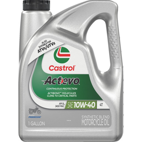 Castrol Act Evo Semi-Synthetic 4T Engine Oil - 10W-40 - 1 U.S. Gal. 15D7D4