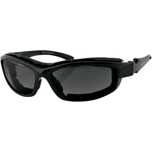 BOBSTER BRH2001 Bobster Road Hog Ii Convertible Sunglasses - Gloss Black - Interchangeable Lens Brh2001