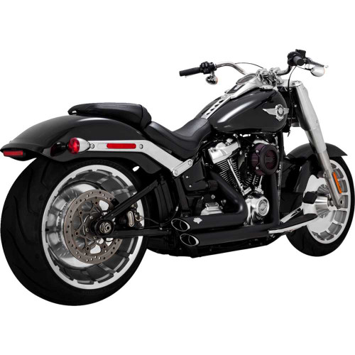 VANCE & HINES 47335 Vance & Hines Shortshots Staggered Exhaust System - Matte Black 47335