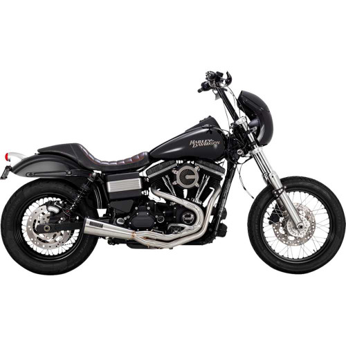 VANCE & HINES 27325 Vance & Hines 2-Into-1 Upsweep Exhaust System - Brushed - Stainless Steel 27325